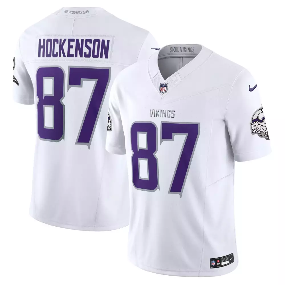 tj hockenson white limited mens 2024 vikings winter warrior vapor limited jersey all stitched