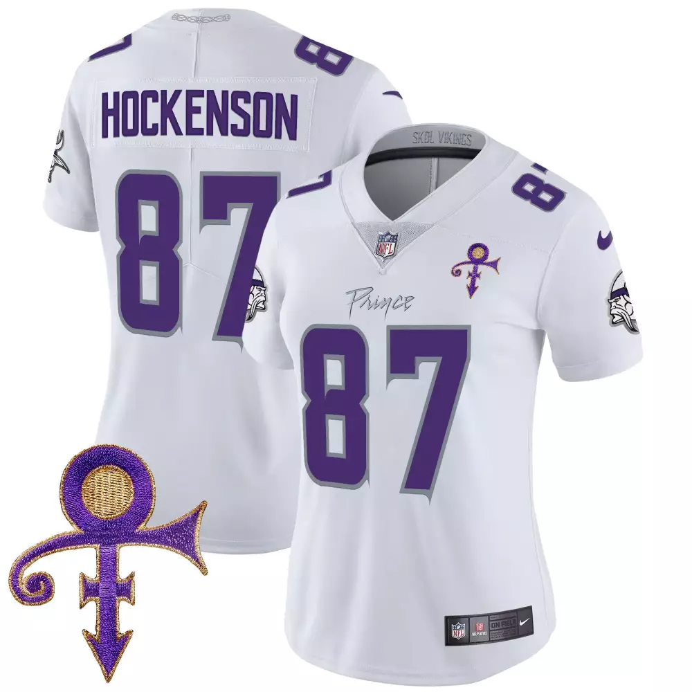 tj hockenson white limited womens vikings 2024 prince vapor limited jersey all stitched