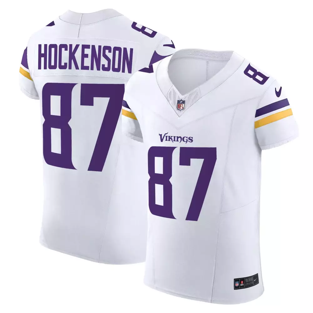 tj hockenson white mens minnesota vikings kings of the north patch vapor limited jersey v2 all stitched