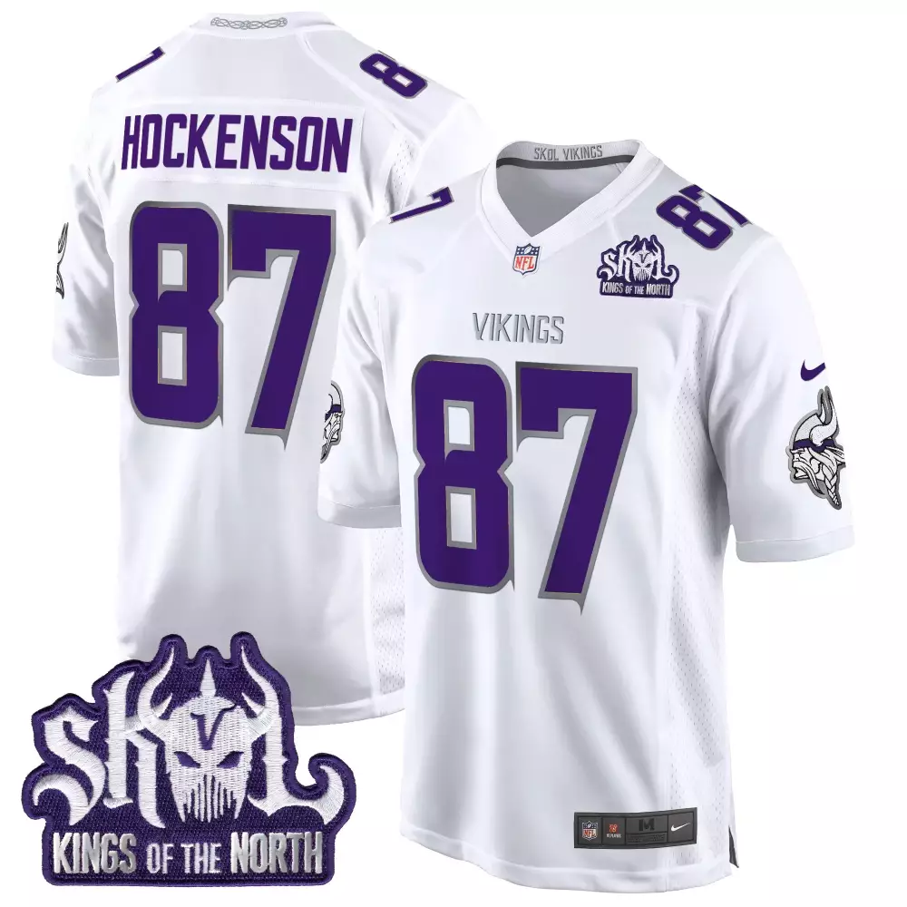 tj hockenson white womens minnesota vikings kings of the north patch vapor premier limited jersey all stitched