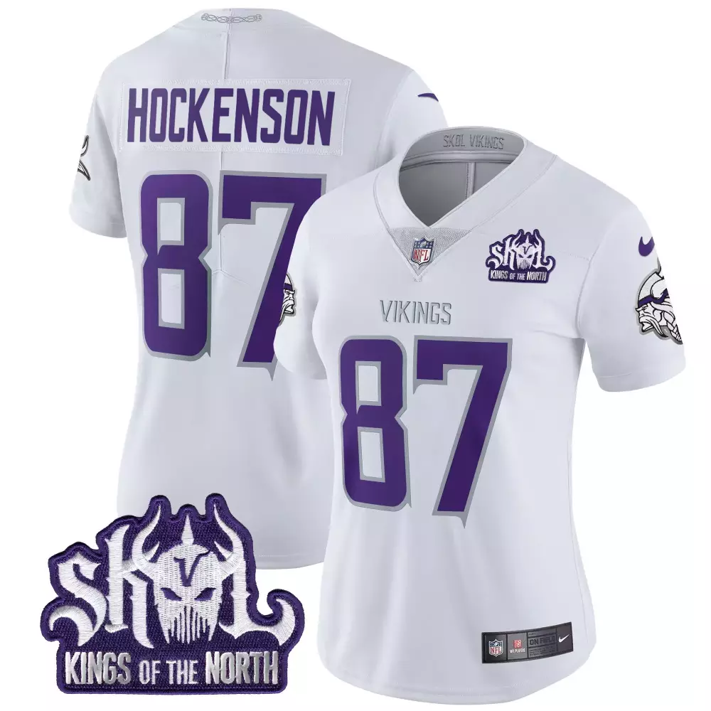 Hockenson Vikings King of the North Throwback Vapor Limited Jersey | Stitched | For Women | Limited Edition