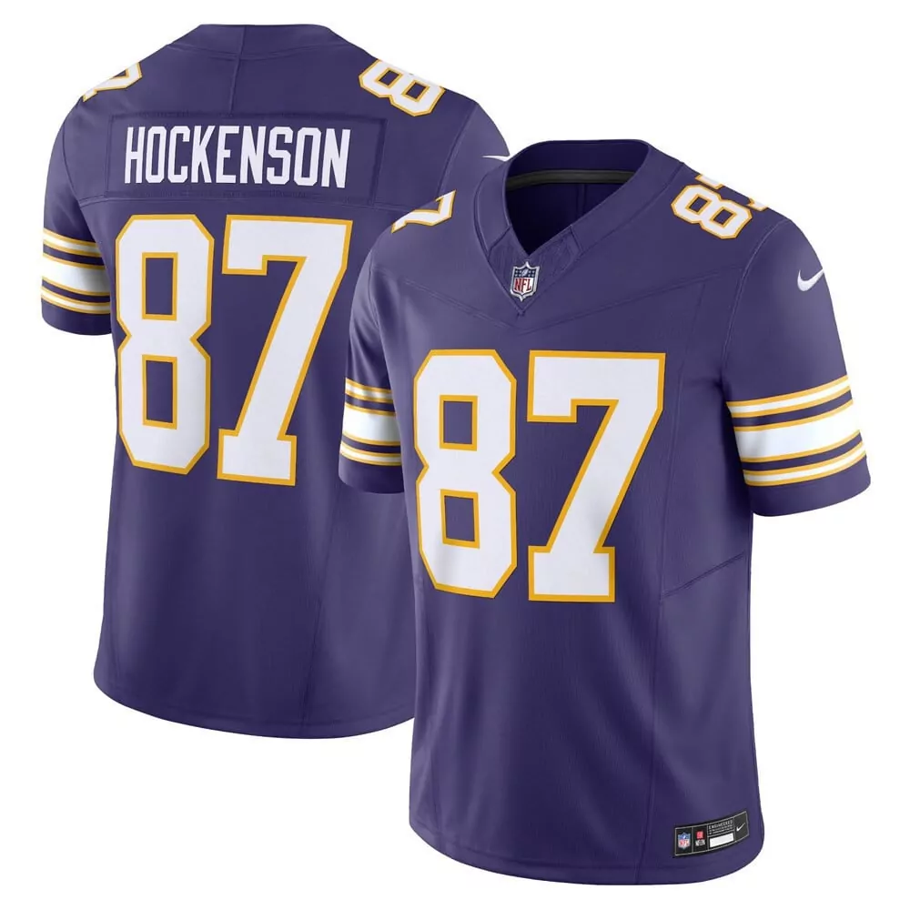 tj hockenson youth minnesota vikings platinum mvp vapor limited jersey all stitched
