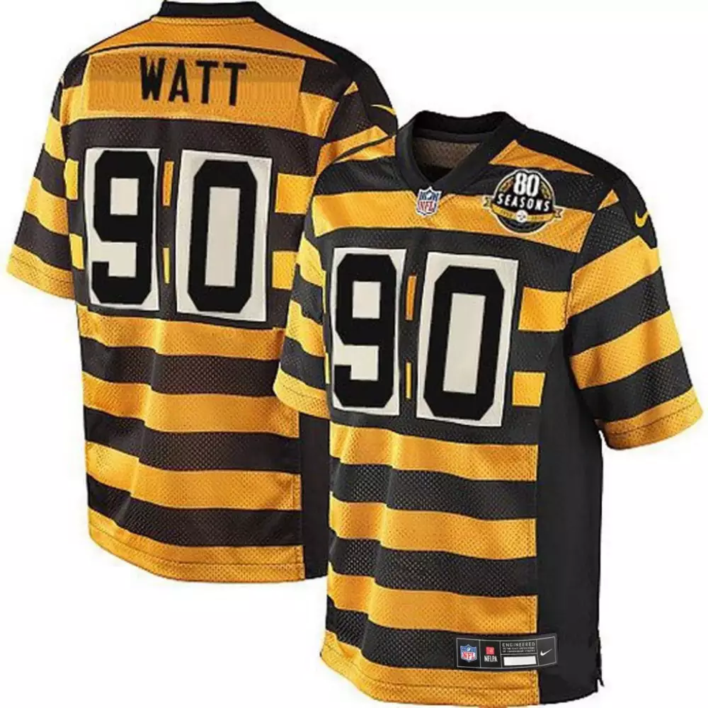 tj watt men tj watt pittsburgh steelers white vapor fuse jersey all stitched
