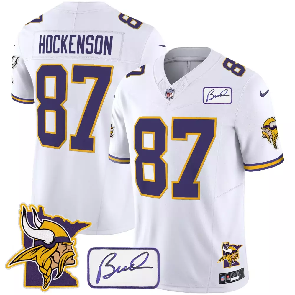 tjhockenson purple mens minnesota vikings bud grant minnesota patch classic limited jersey all stitched
