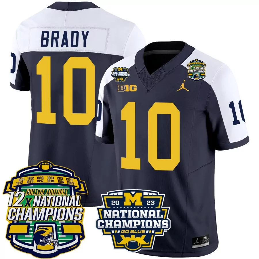 tom brady alternate mens michigan wolverines 1000 wins patch gold jersey v2 all stitched