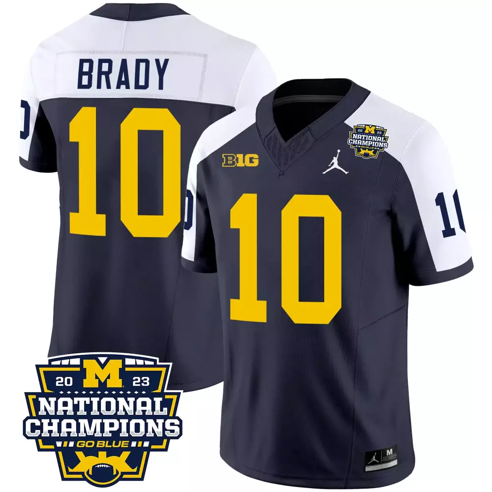 tom brady alternate mens michigan wolverines 2023 national champions patch gold vapor jersey v3 all stitched