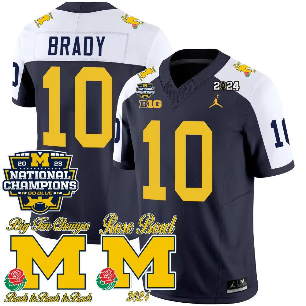 tom brady alternate mens michigan wolverines 2023 national champions patch vapor jersey v5 all stitched