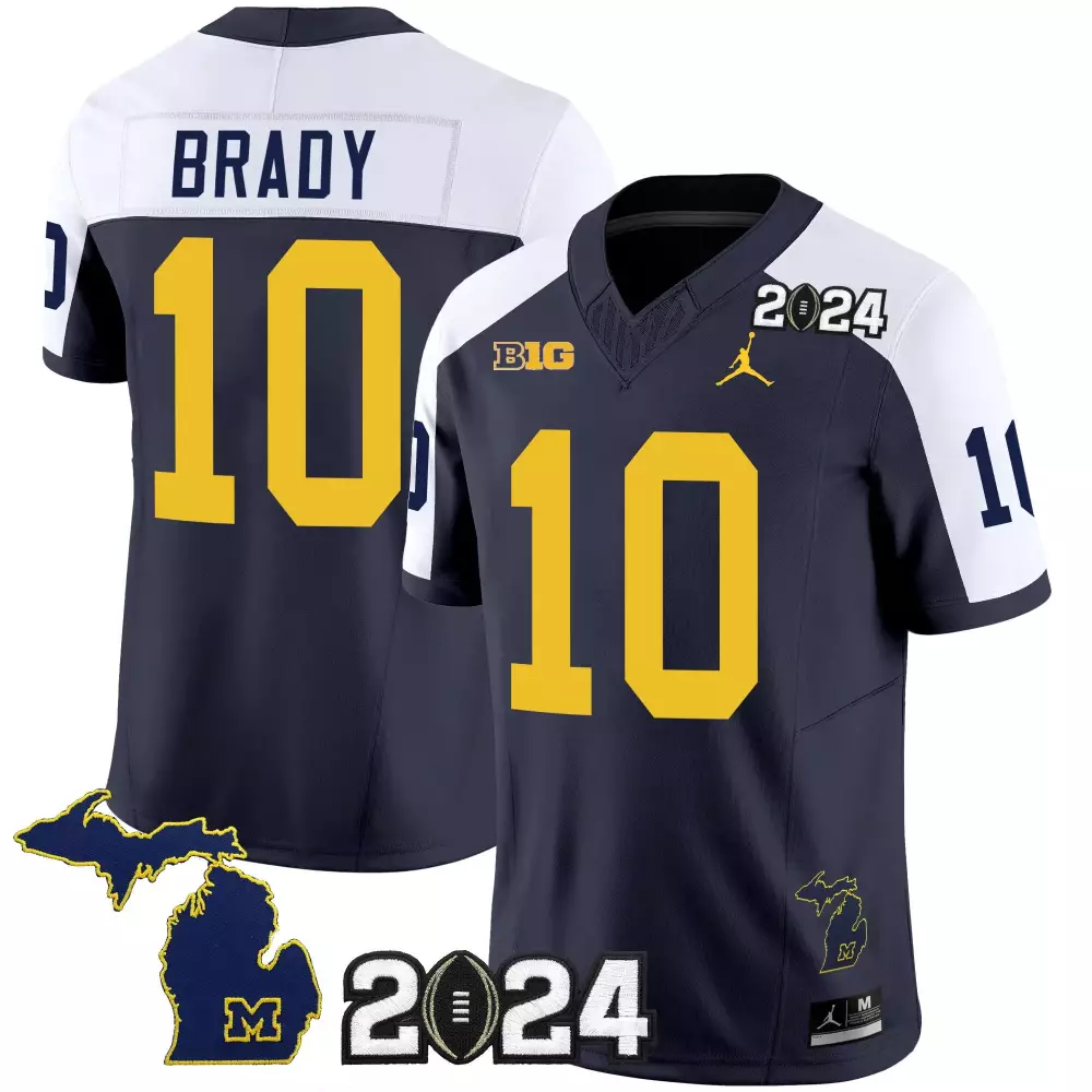 tom brady alternate mens michigan wolverines 2023 national champions patch vapor jersey v5 all stitched