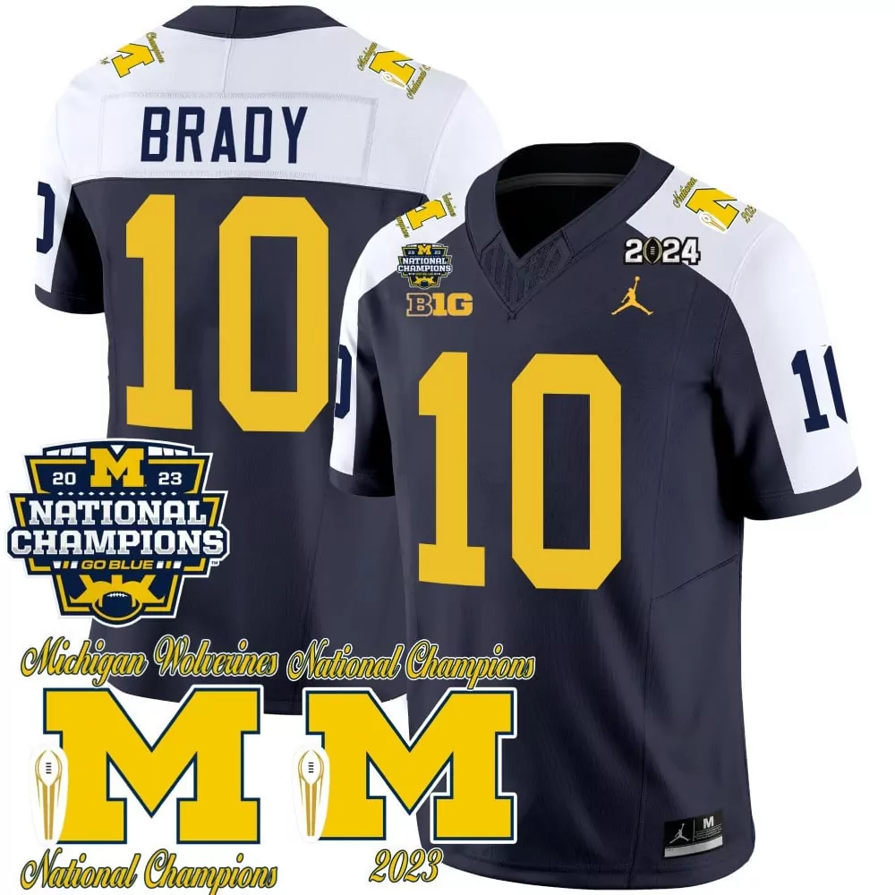 tom brady alternate mens michigan wolverines 2023 national champions patch vapor jersey v5 all stitched