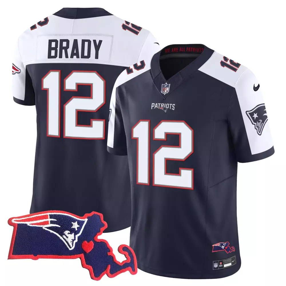 tom brady alternate mens new england patriots bill belichick 6x champions vapor jersey all stitched