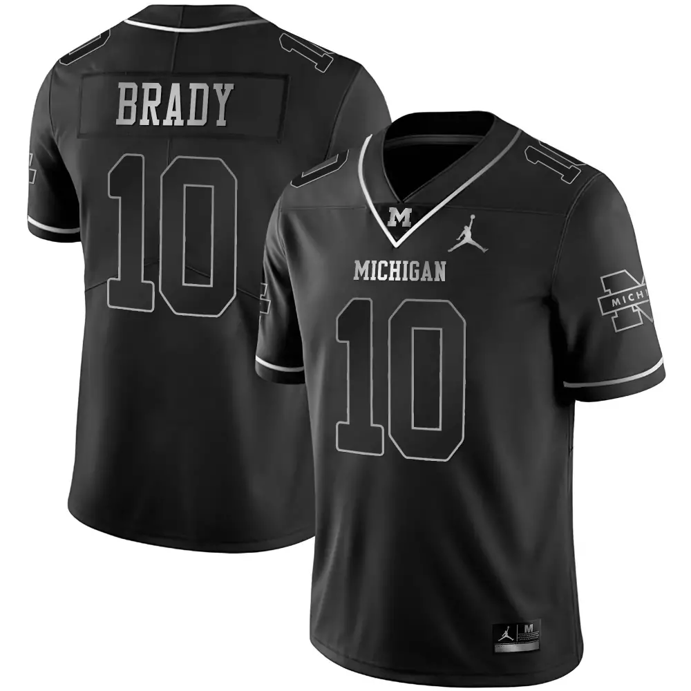 tom brady black limited womens michigan wolverines gold split vapor jersey all stitched