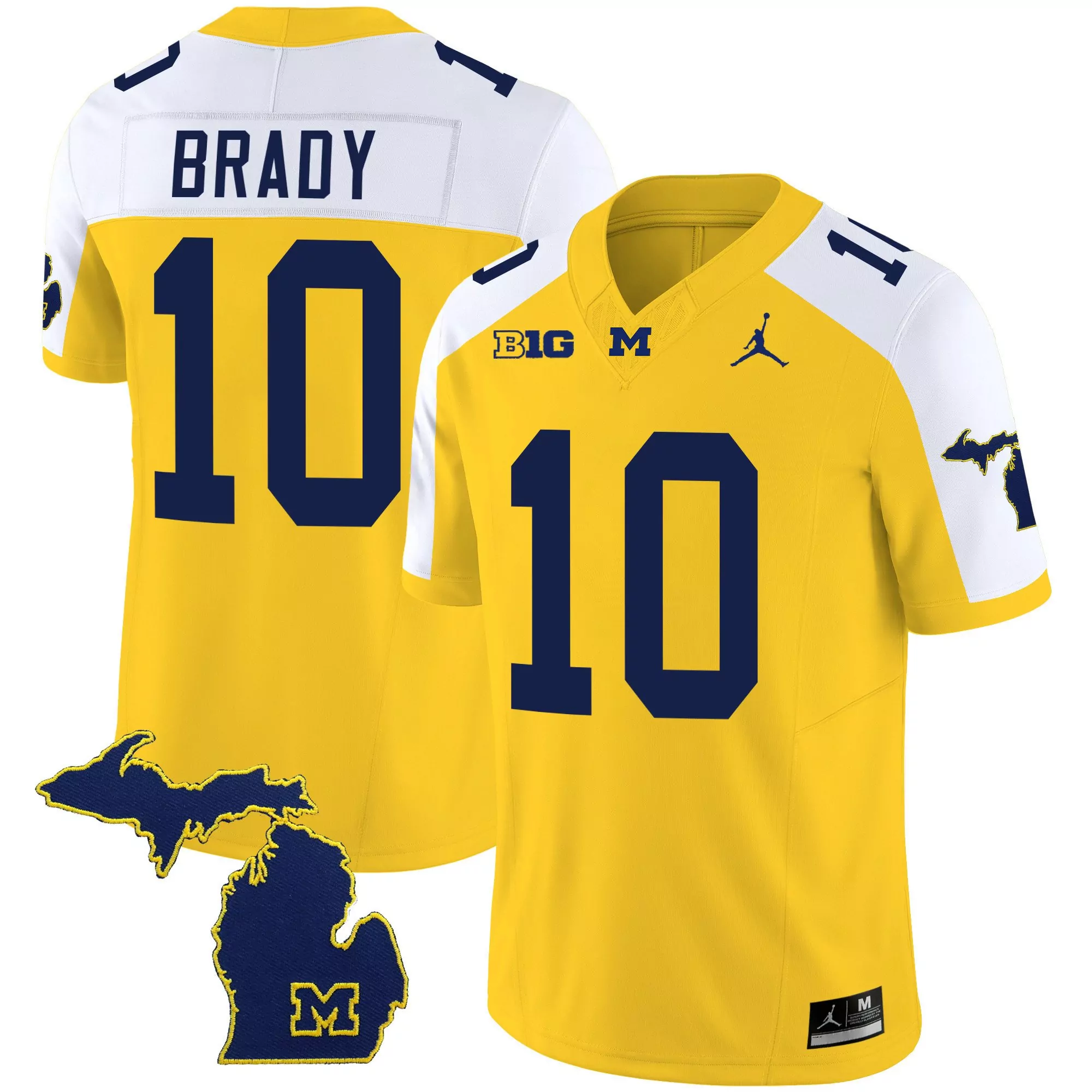 tom brady maize alternate mens michigan wolverines 2023 special jersey v2 all stitched