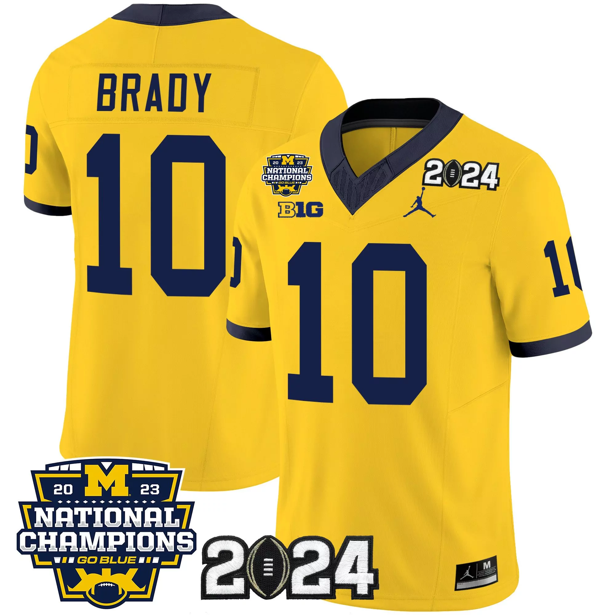 tom brady maize mens michigan wolverines 2023 national champions patch vapor jersey all stitched