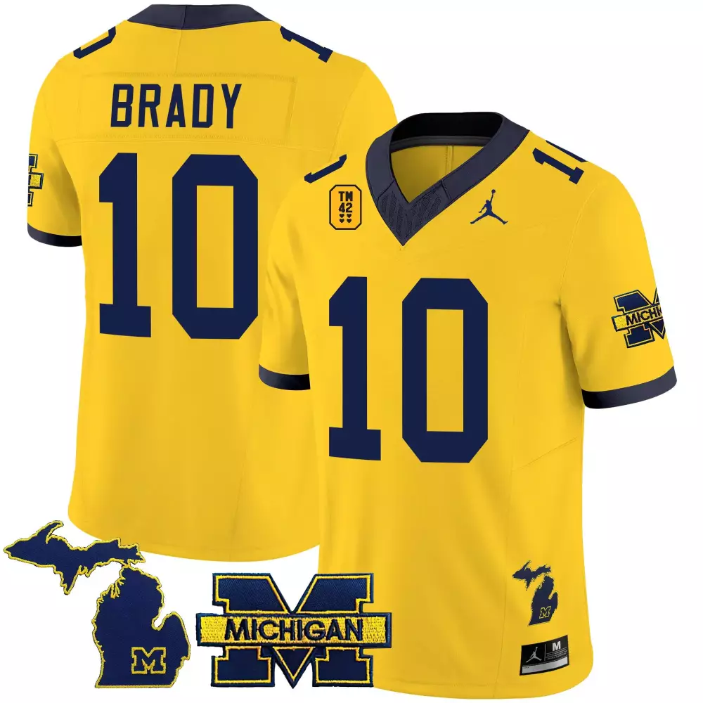 tom brady maize mens michigan wolverines rose bowl 1000 wins patch vapor jersey all stitched