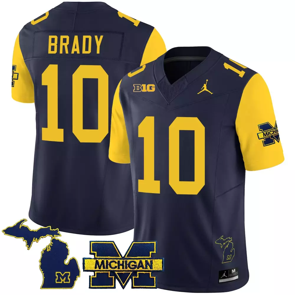 tom brady maize sleeves womens michigan wolverines 2023 special jersey all stitched