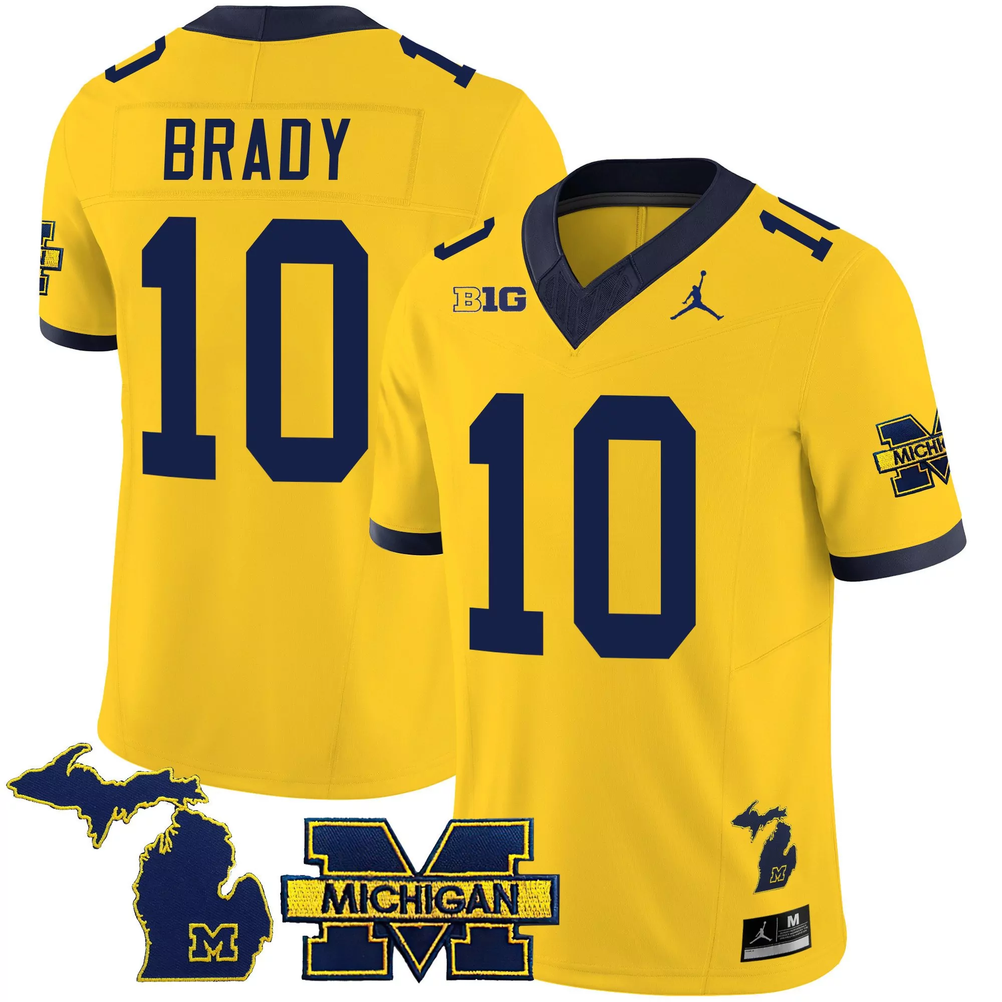 tom brady maize youths michigan wolverines 2023 special jersey all stitched