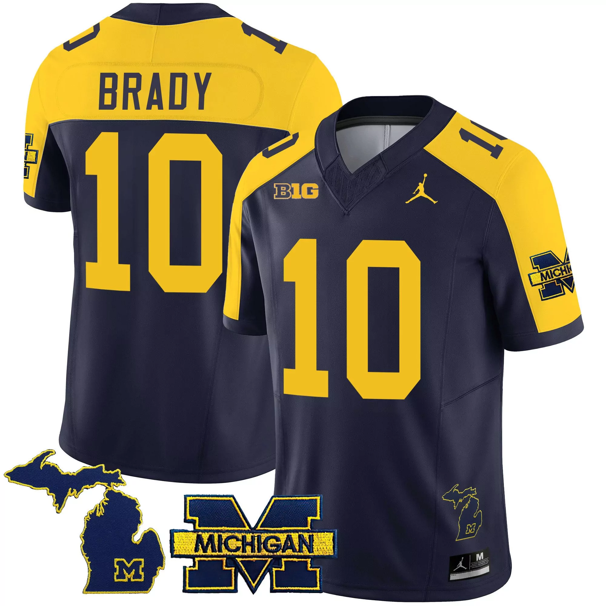 tom brady navy alternate youths michigan wolverines 2023 special jersey all stitched