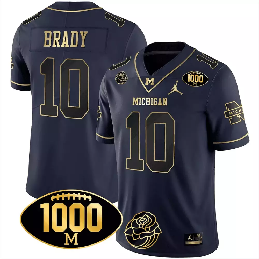 tom brady navy alternate youths michigan wolverines 2023 special jersey all stitched