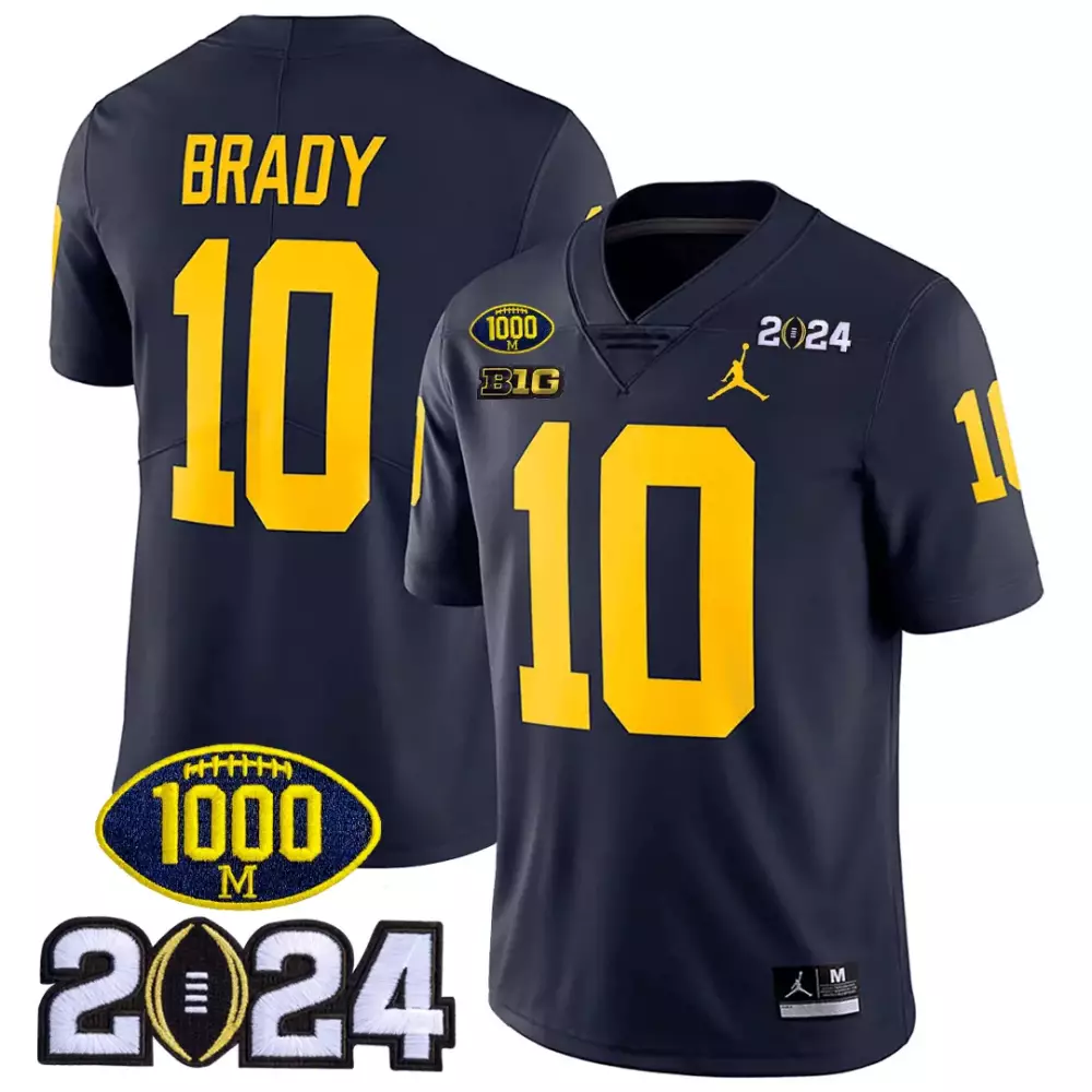 tom brady navy limited mens michigan wolverines gold split vapor jersey all stitched