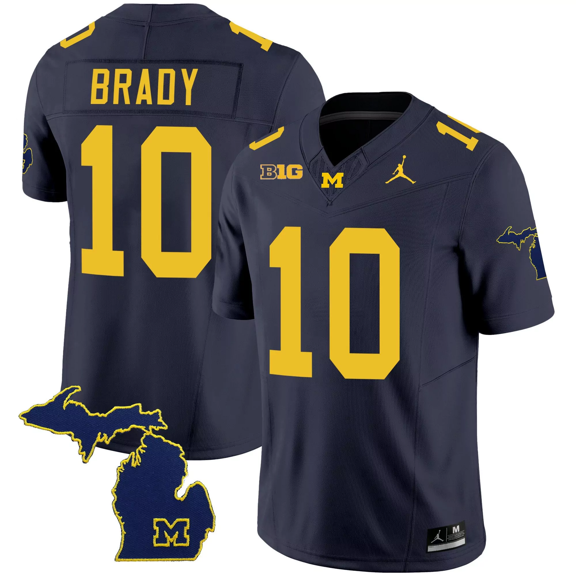 tom brady navy mens michigan wolverines 2023 special jersey v2 all stitched