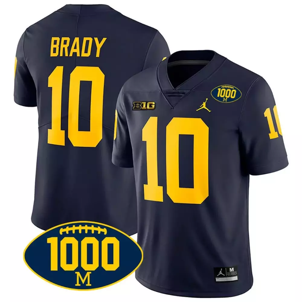tom brady navy mens michigan wolverines cfp 2023 national champions patch vapor jersey all stitched