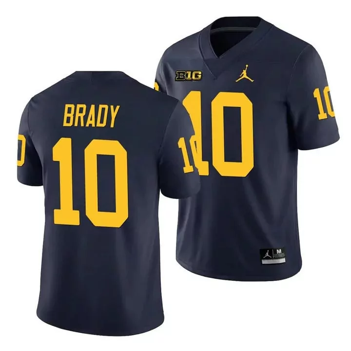 tom brady navy mens michigan wolverines cfp 2023 national champions patch vapor jersey all stitched