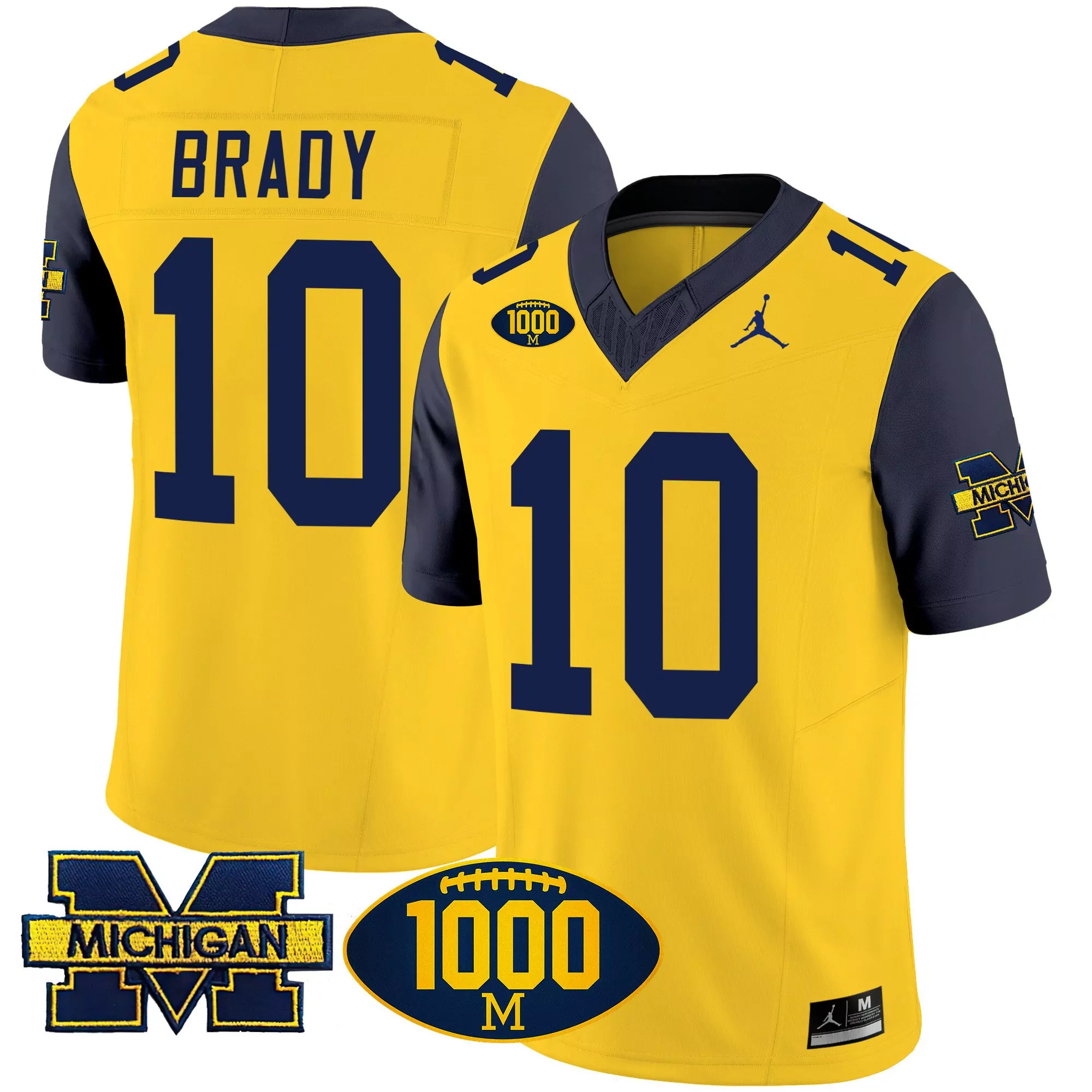 tom brady navy sleeves mens michigan wolverines 1000 wins patch vapor jersey all stitched