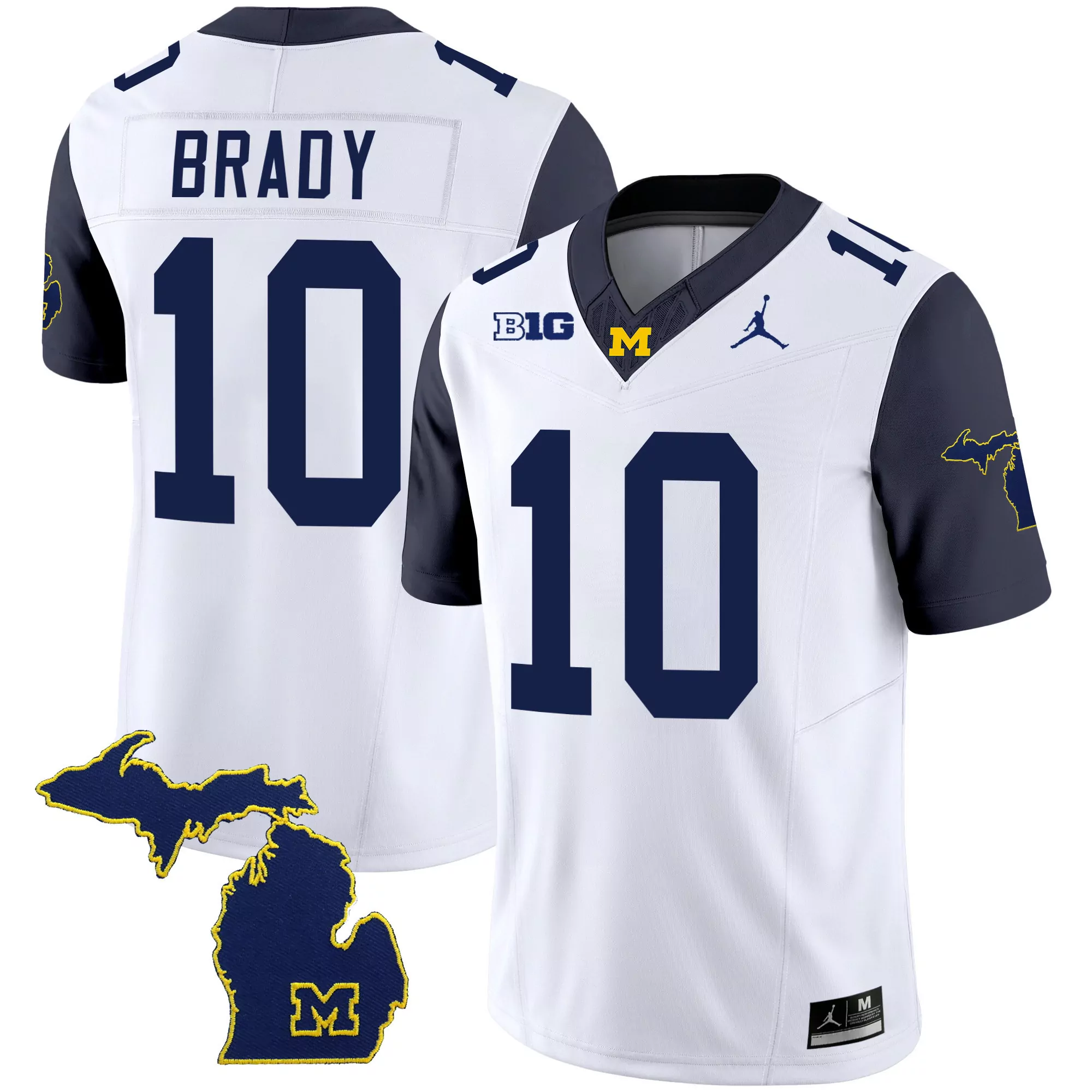tom brady navy sleeves mens michigan wolverines 2023 special jersey v2 all stitched