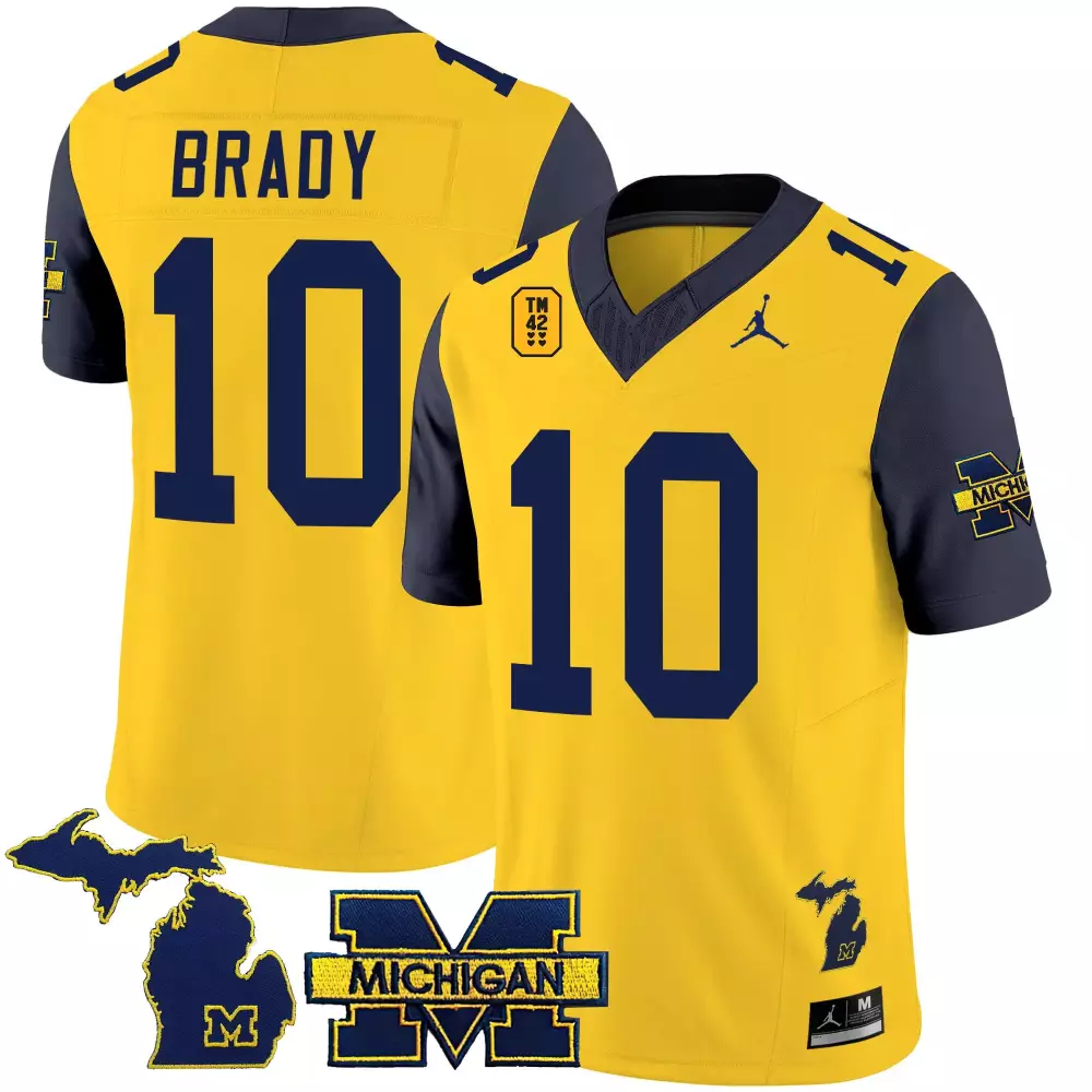 tom brady navy sleeves mens michigan wolverines rose bowl patch vapor limited jersey all stitched