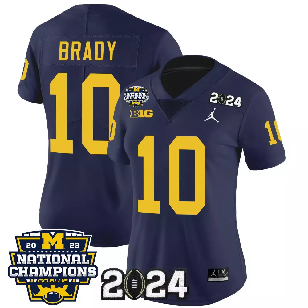 tom brady navy sleeves youths michigan wolverines 2023 special jersey all stitched
