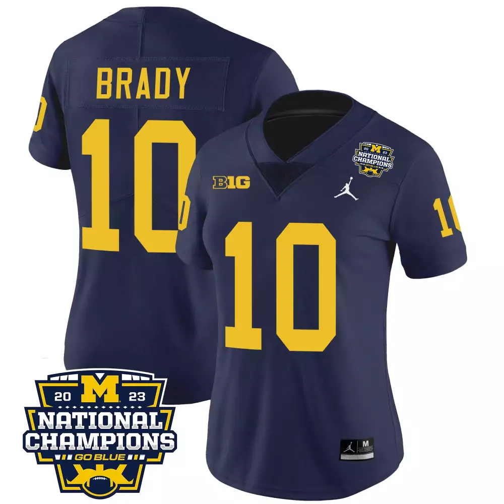 tom brady navy sleeves youths michigan wolverines 2023 special jersey all stitched