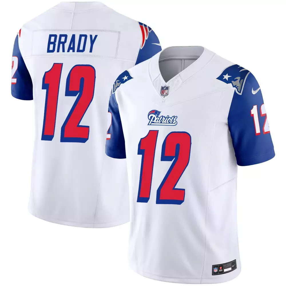 tom brady royal mens new england patriots 1996 throwback limited vapor jersey all stitched