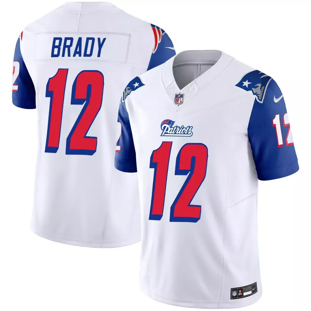 tom brady royal mens new england patriots 1996 throwback limited vapor jersey all stitched