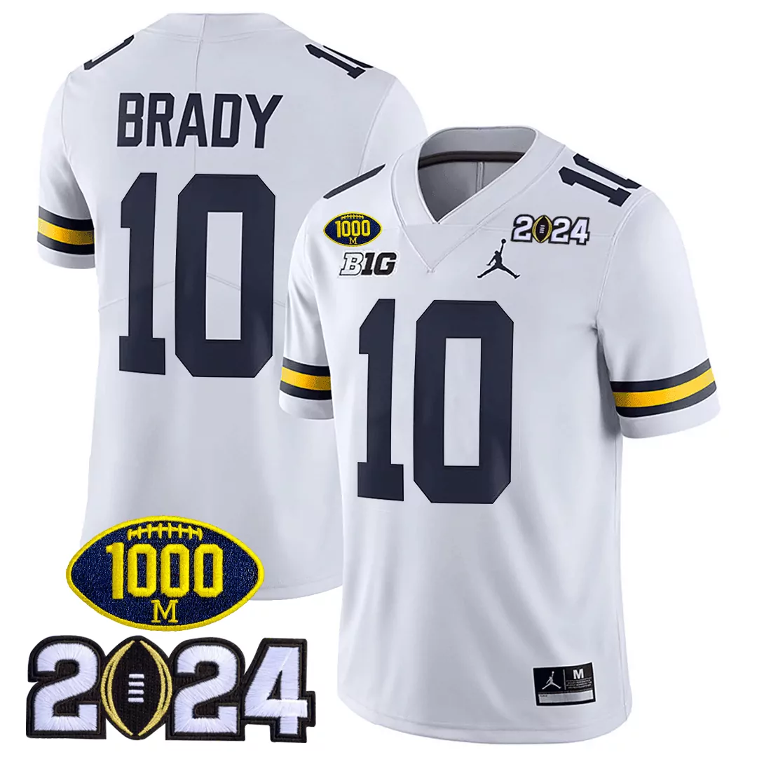 tom brady white gold womens michigan wolverines 2024 vapor limited gold jersey all stitched