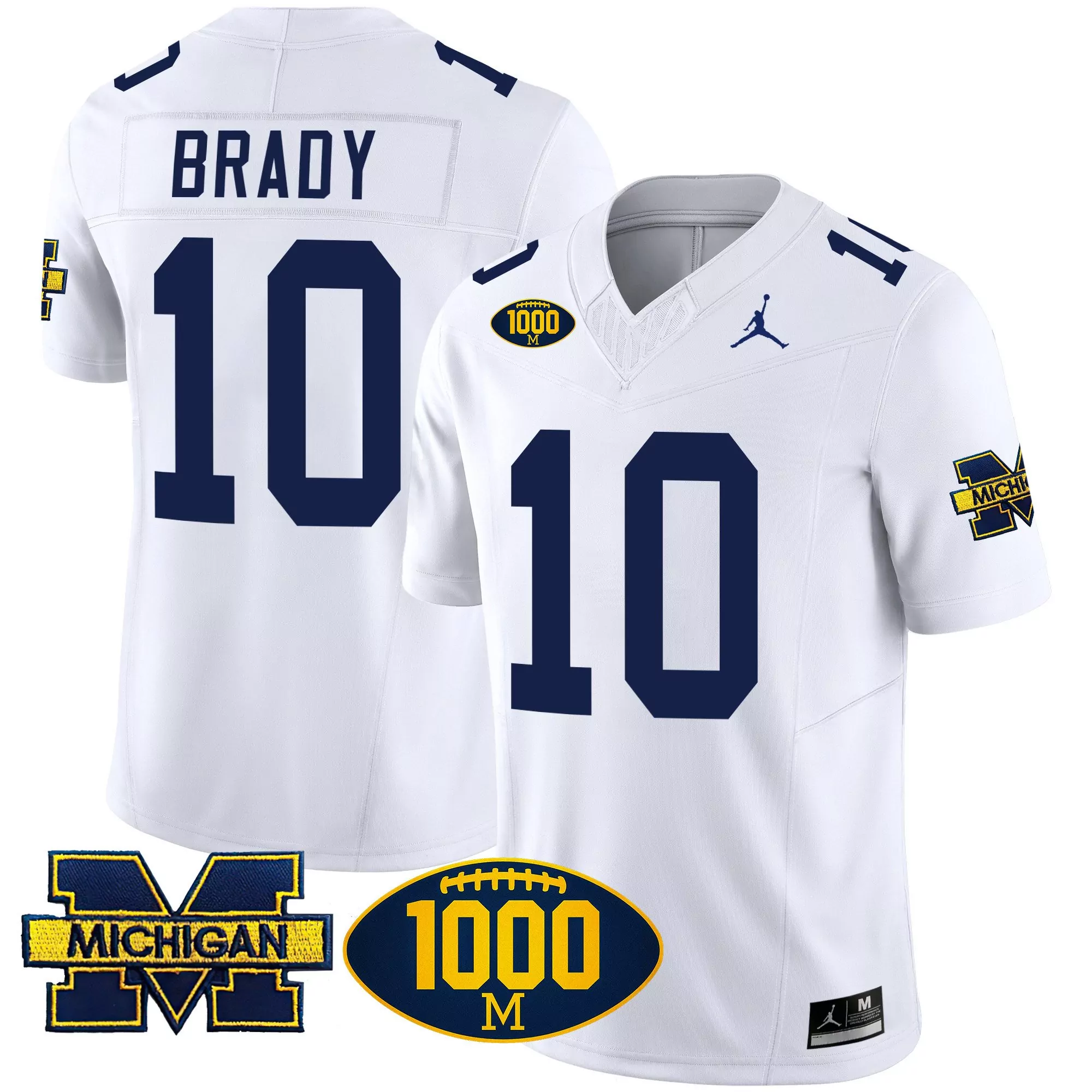 tom brady white gold womens michigan wolverines 2024 vapor limited gold jersey all stitched