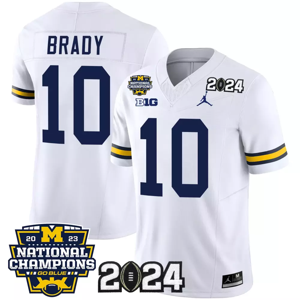 tom brady white mens michigan wolverines 1000 wins patch vapor jersey v2 all stitched