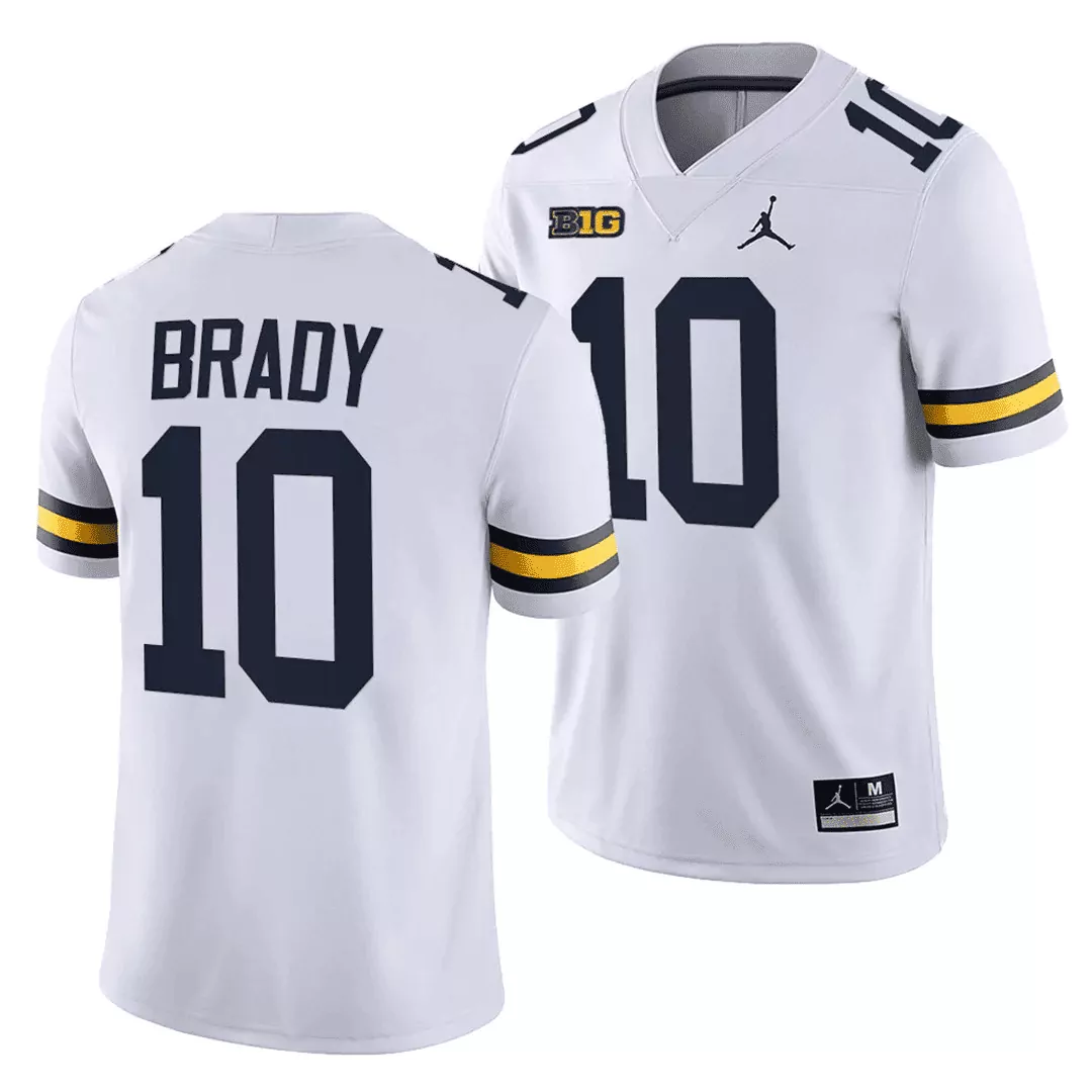 tom brady white mens michigan wolverines players 202223 limited jersey all stitched