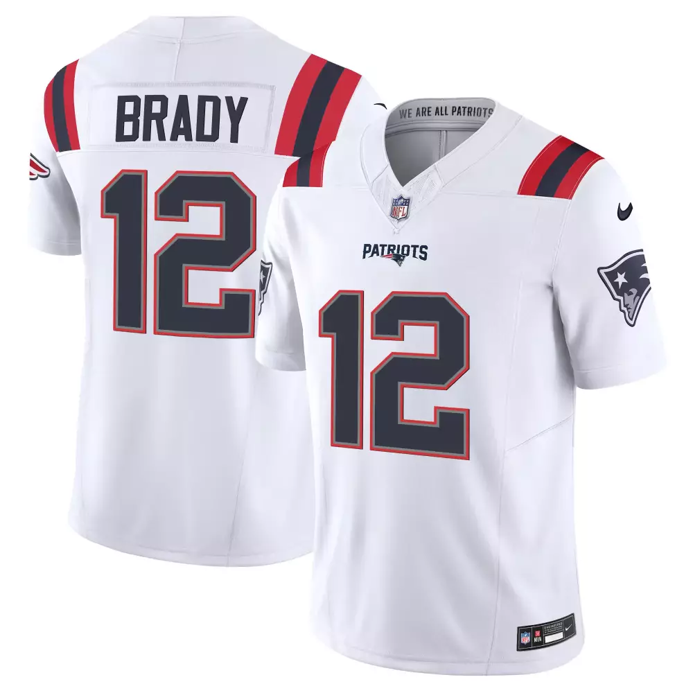 tom brady white mens new england patriots vapor limited jersey all stitched