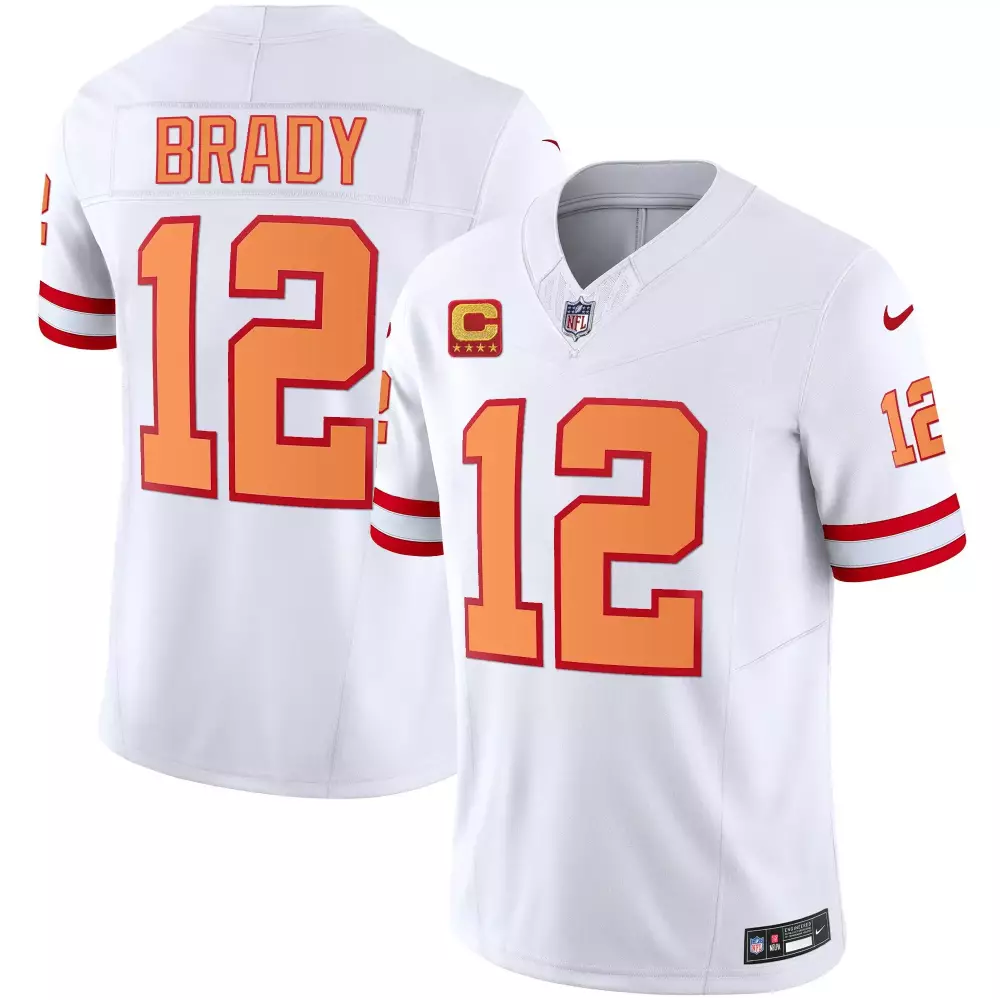 tom brady white mens tampa bay buccaneers throwback gold limited jersey all stitched