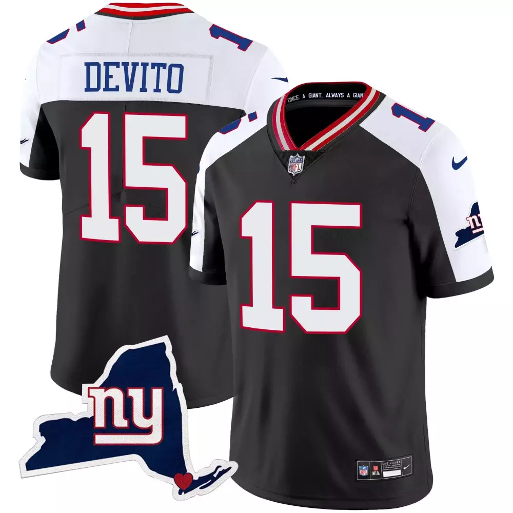 Tommy DeVito Black Alternate Jersey | New York Giants Limited Edition | All Stitched Fan Gear for Men, Women & Youth