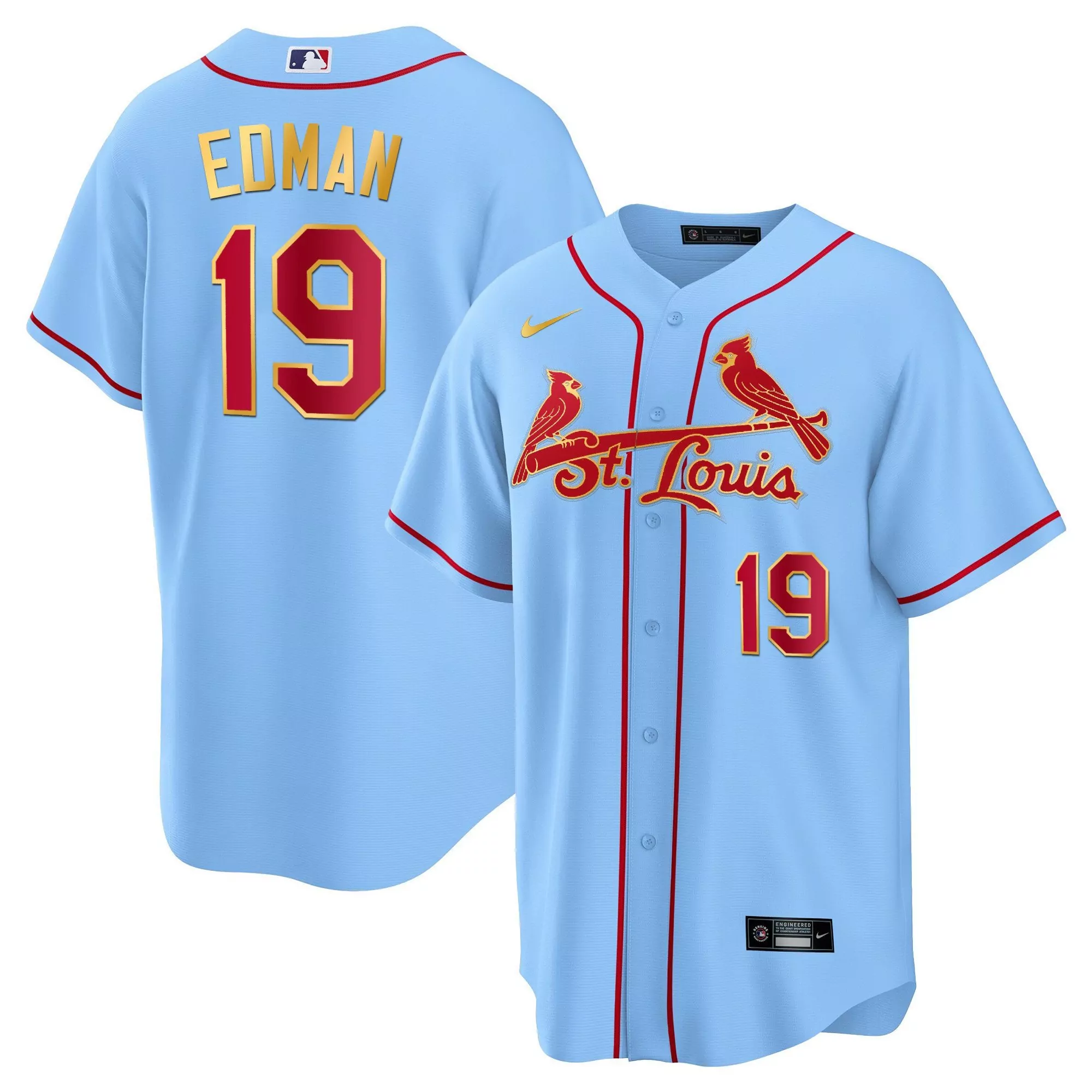 tommy edman flex black gold mens st louis cardinals black limited gold jersey all stitched