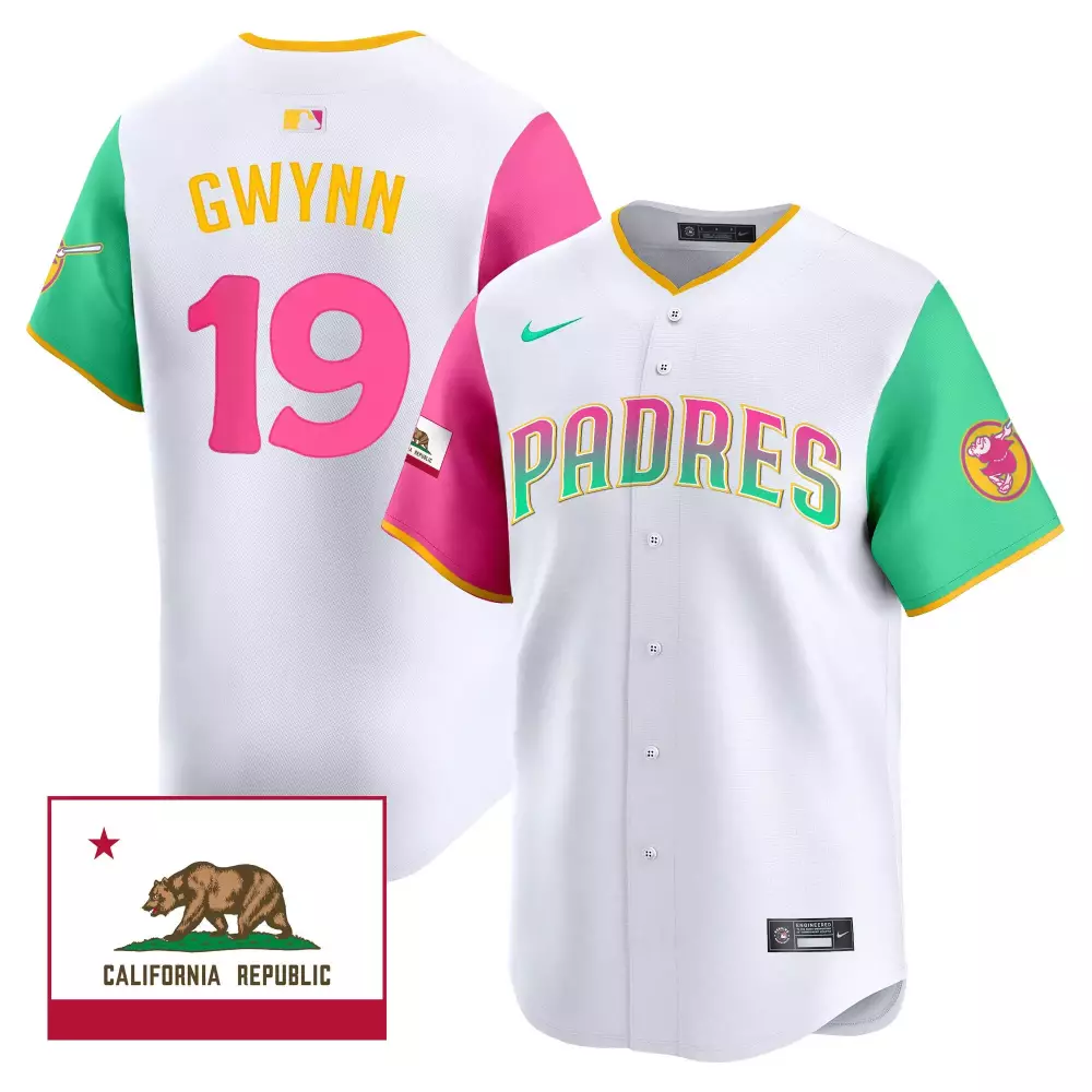 tony gwynn city connect womens san diego padres tony gwynn petco park 20th patch vapor premier limited jersey all stitch