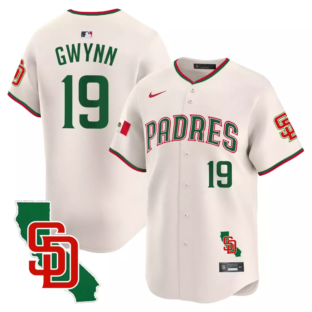 tony gwynn cream mens san diego padres mexico california patch vapor premier limited jersey v3 all stitched
