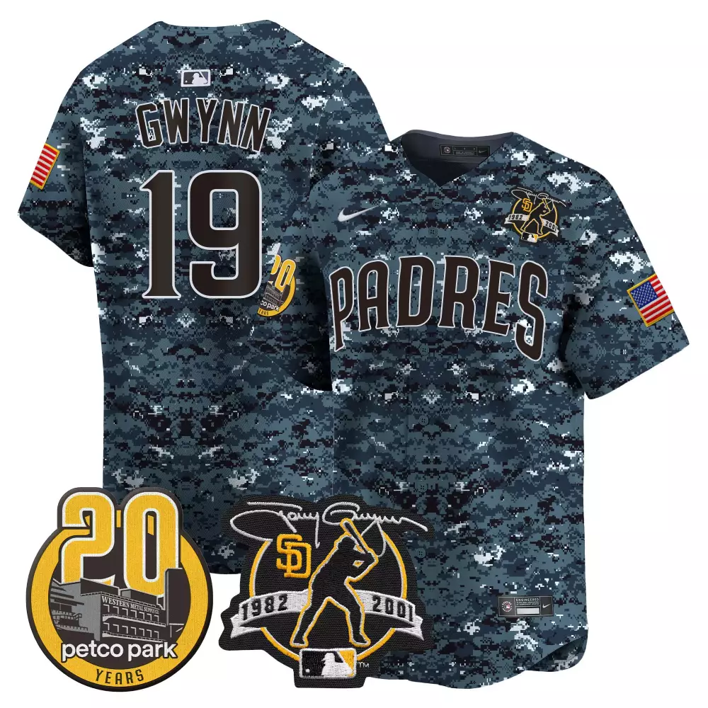 Tony Gwynn San Diego Padres 20th Patch Limited Edition Jersey | Stitched Vapor Premier | Fan Gear for Men, Women & Youth