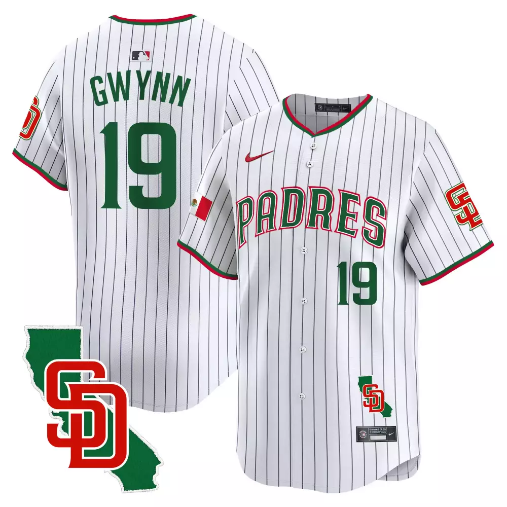 tony gwynn pinstripe mens san diego padres mexico california patch vapor premier limited jersey v5 all stitched