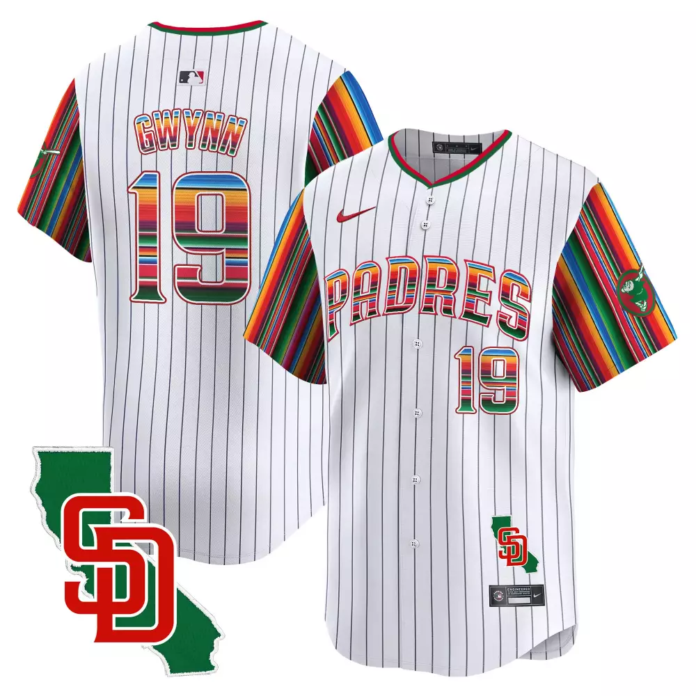 tony gwynn pinstripe mens san diego padres mexico california patch vapor premier limited jersey v5 all stitched