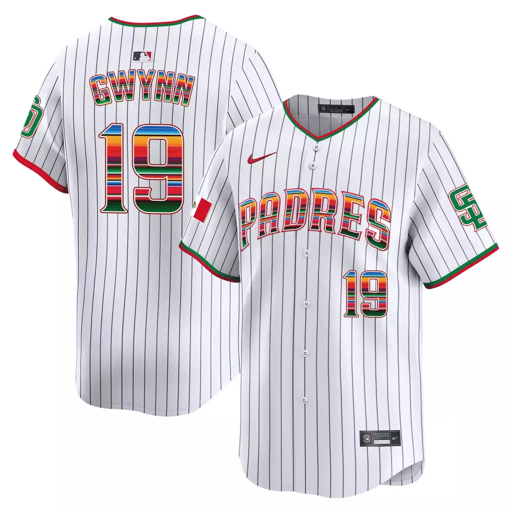 tony gwynn pinstripe mens san diego padres mexico california patch vapor premier limited jersey v5 all stitched