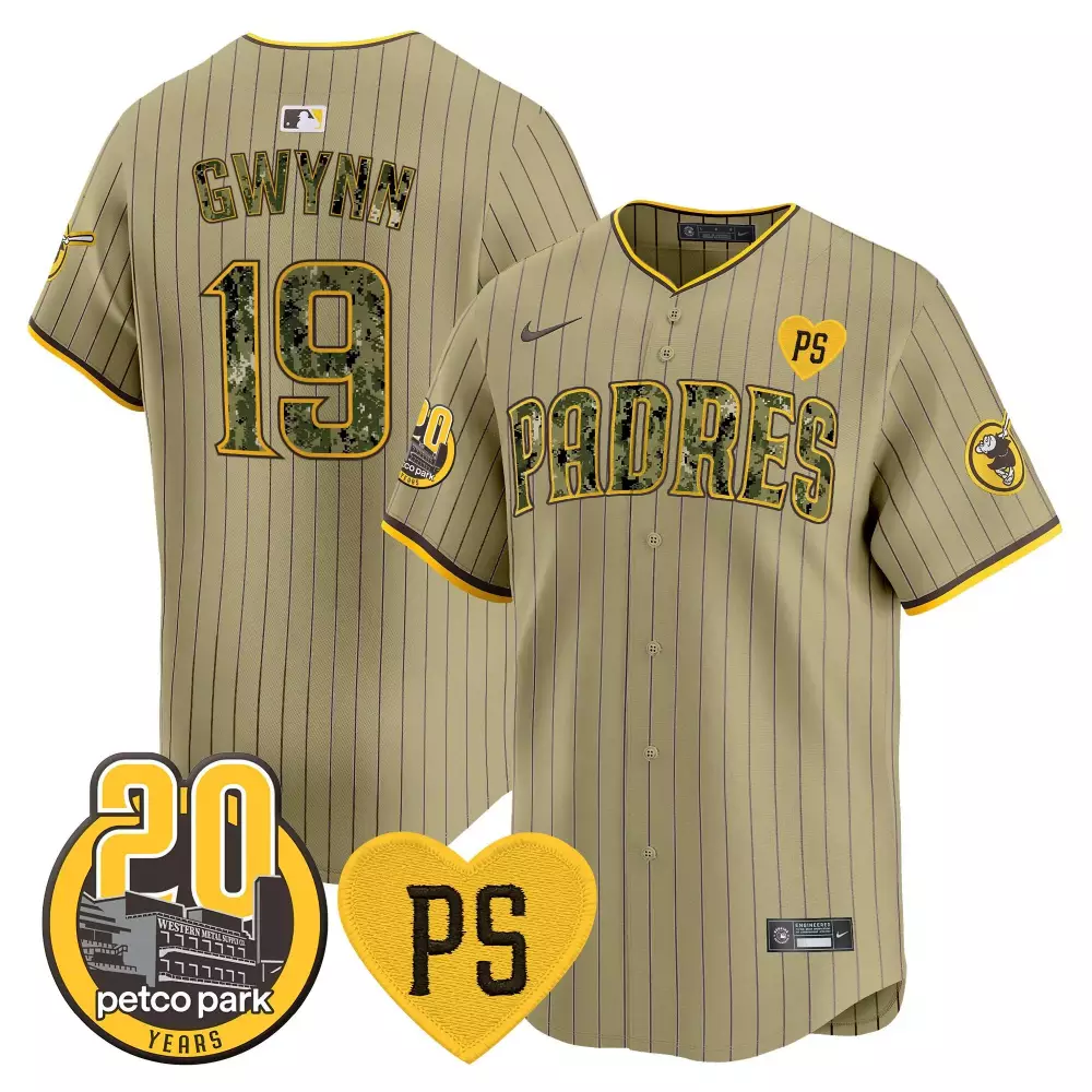 tony gwynn tan mens san diego padres 2024 for peter robinson patch vapor premier limited jersey all stitched