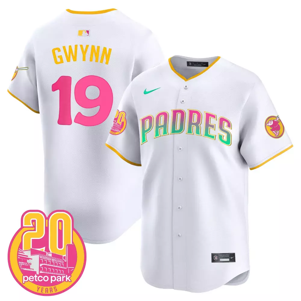 tony gwynn white gold womens san diego padres tony gwynn faithful patch vapor premier limited jersey n all stitched
