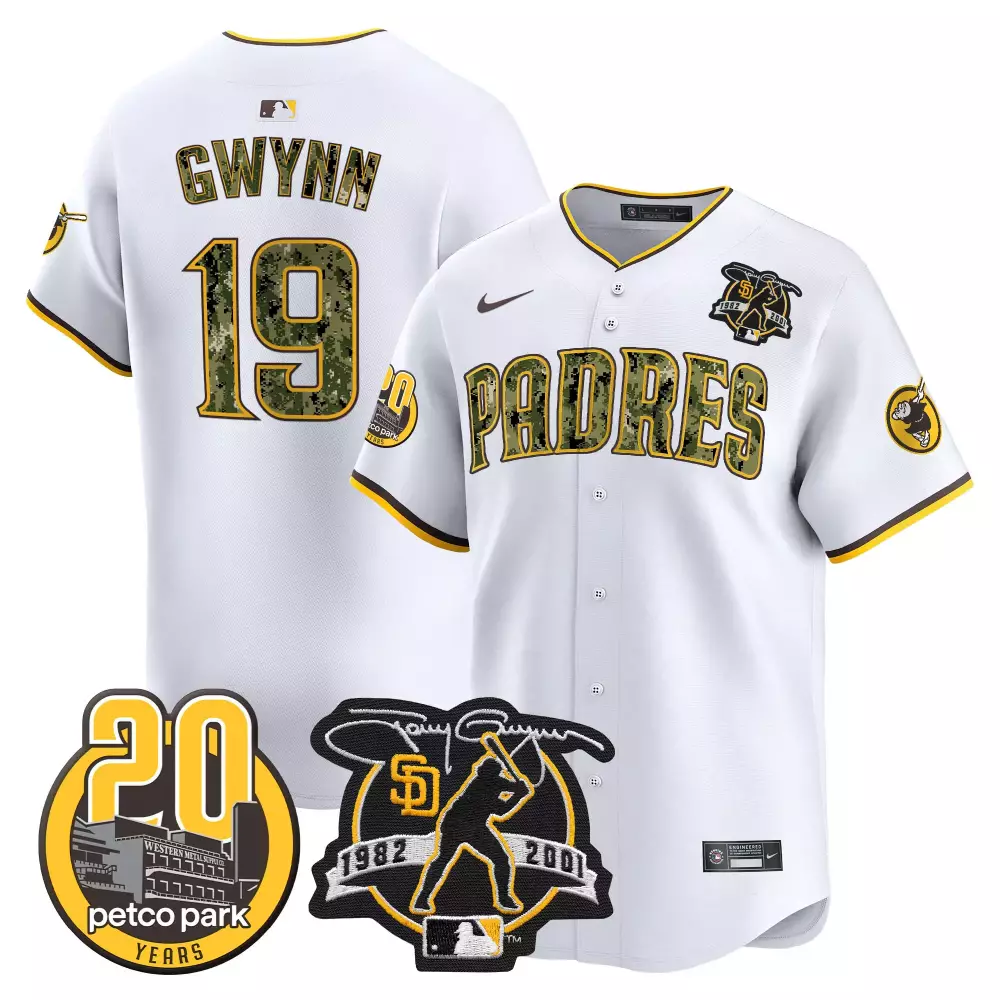 tony gwynn white mens san diego padres tony gwynn faithful patch vapor premier limited jersey n all stitched